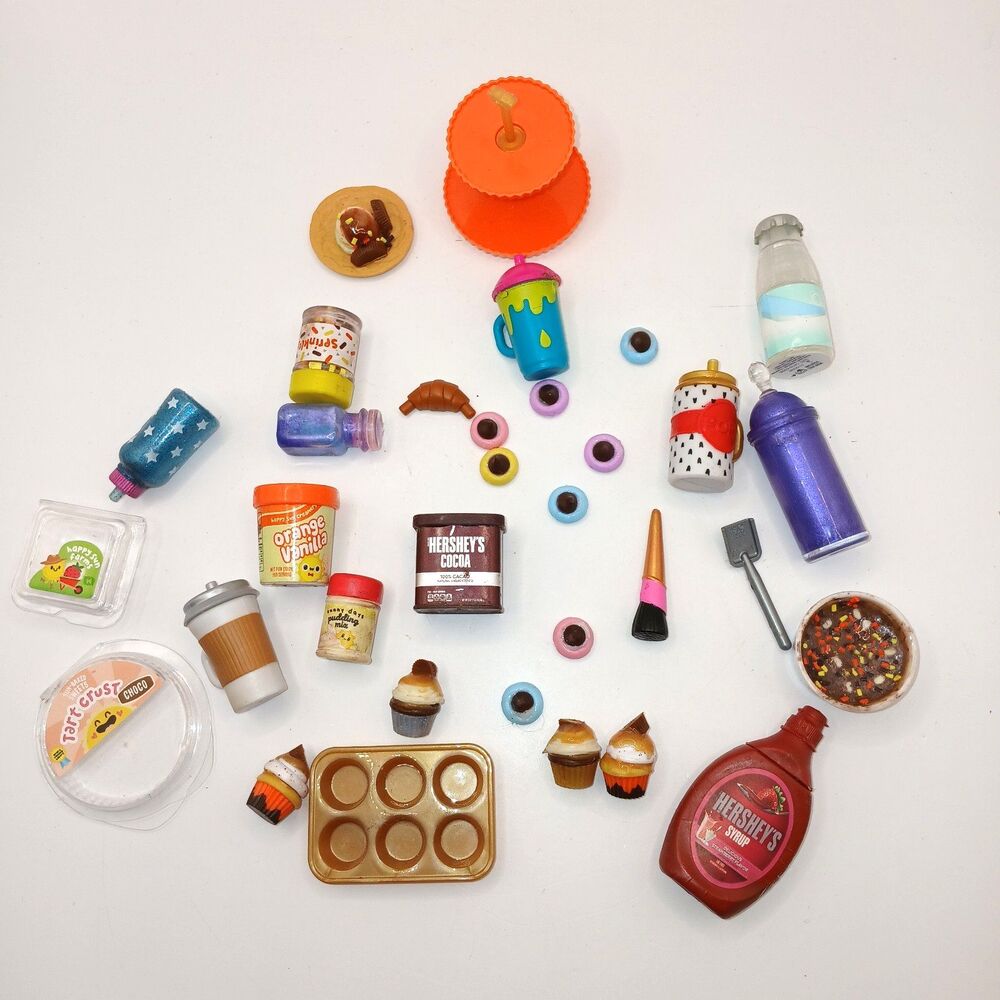 Barbie Sized Food Lot 30+ Grocery Store Food Pan Mini Brands Mattel & Others
